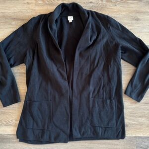J. Crew Black Open Front Cardigan